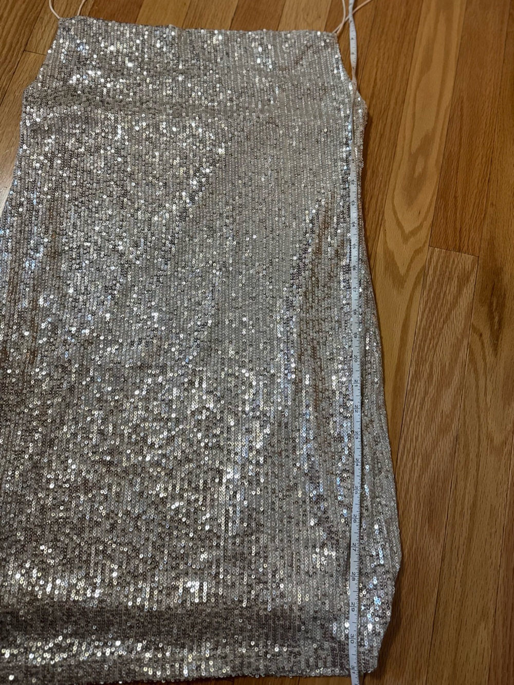 Gold Sequin Cowl Neck Mini Dress - Picture 7 of 8